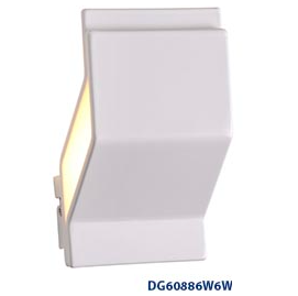 Lámpara LED Decorativa de Pared (Aplique), DG60886W, 6W, 3000K Blanco Cálido, 85-265Vac, Dimensiones: Φ100X95XH165MM, IP20