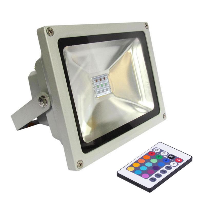 Reflector COB LED (CH), 20W, RGB, 85-265Vac, IP65, 120 Grados, con Memoria Interna, Con Control