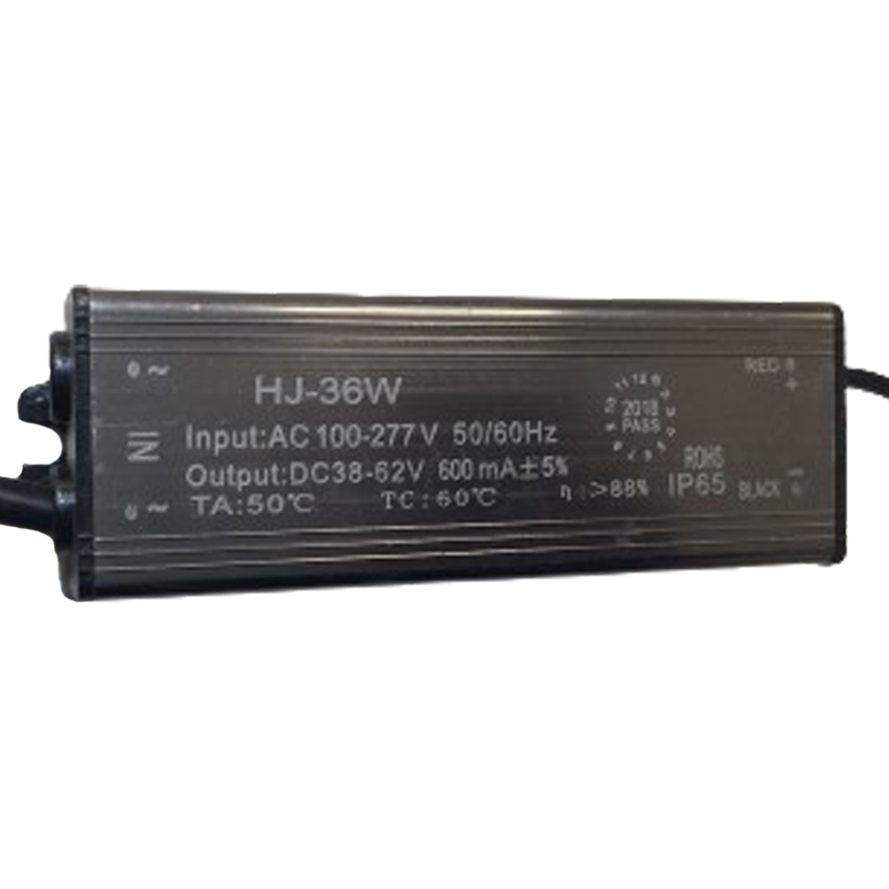 Driver p/Lámpara LED, 36W, 100-277Vac, Output: 38-62Vdc, 600mA, IP65