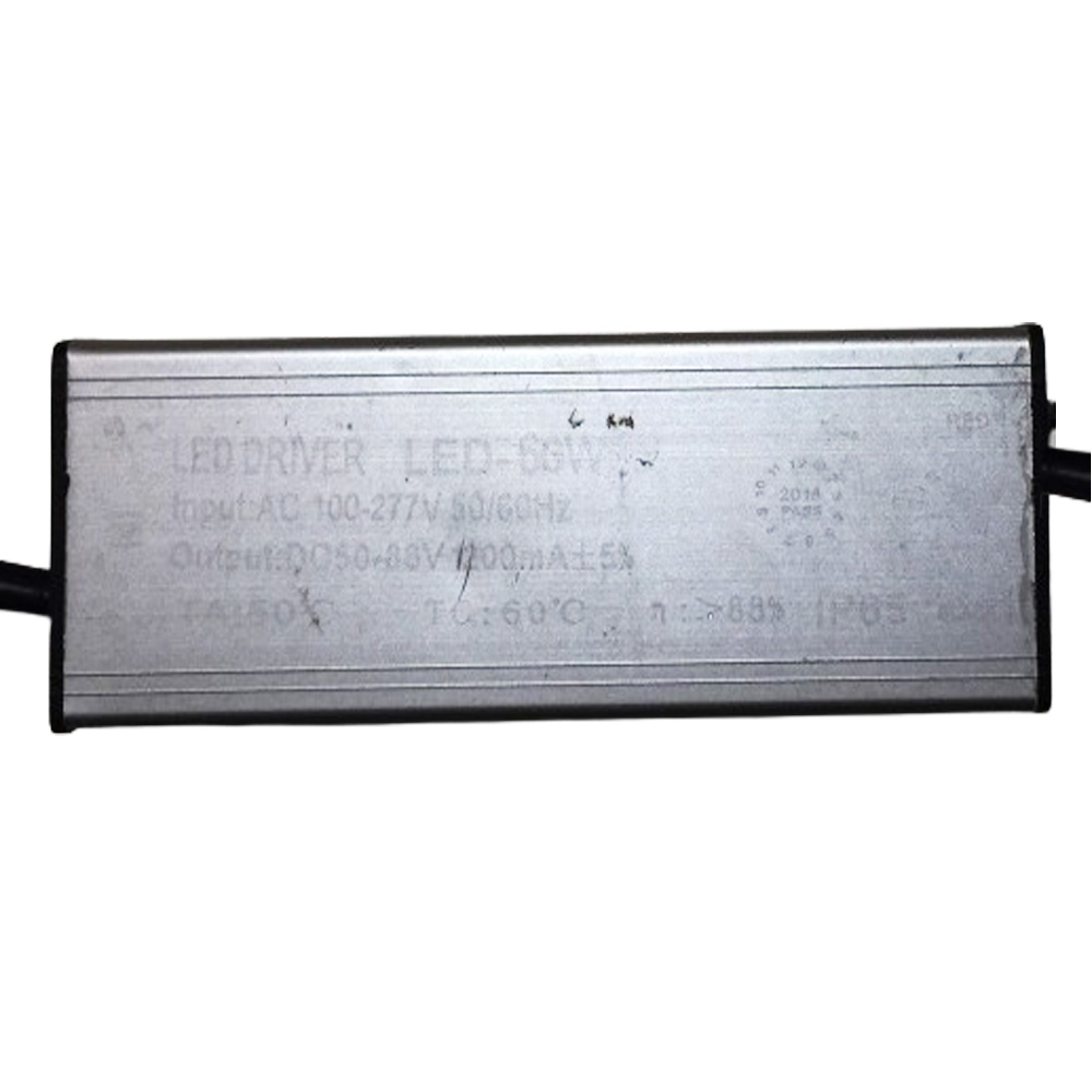 Driver p/Lámpara LED, IP65, 60W, 100-277Vac, Output: 50-88Vdc, 1200mA