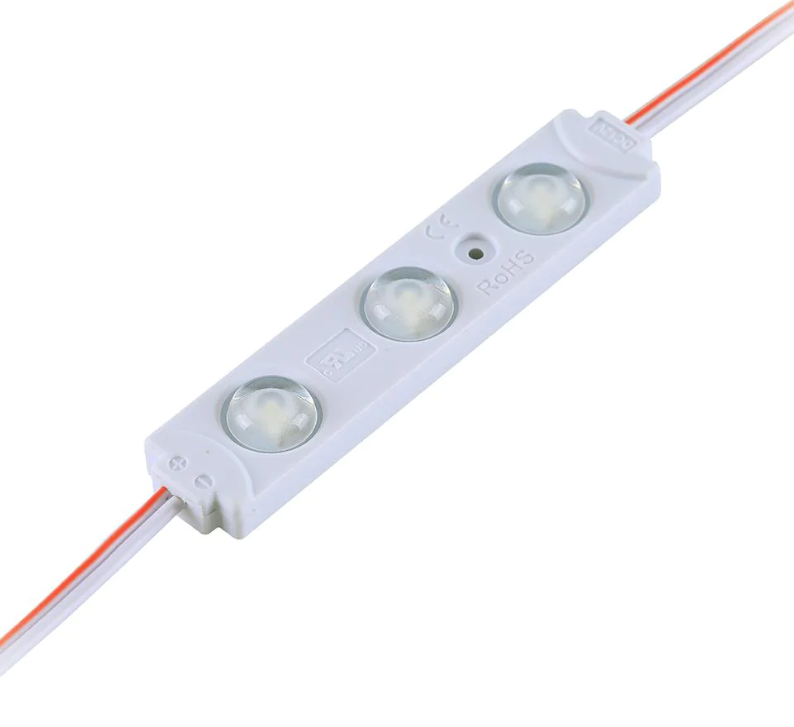 Módulo LED, SMD2835, 3LED, 1.5W, 6000K Blanco Frío, 12Vdc, 82*18mm, IP68, 160 Grados