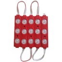 Módulo LED, SMD2835, 3LED, 1.5W, Rojo, 12Vdc, 70*15mm, IP68, 160 Grados