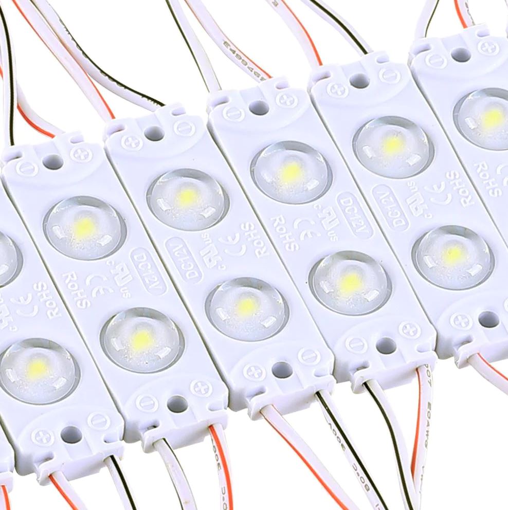 Módulo LED, SMD5730, 2LED, 0.8W, 6000K Blanco Frío, 12Vdc, 45*16mm, IP68, 160 Grados