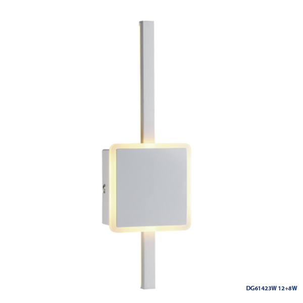 Lámpara LED Decorativa de Pared (Aplique), DG61423W, 20W, 12+8W, 3000K Blanco Cálido, 85-265Vac, Dimensiones: 136x60x615mm, IP20