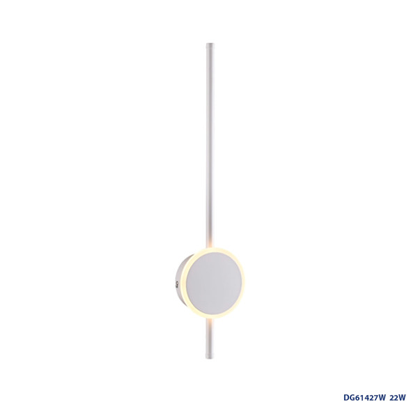 Lámpara LED Decorativa de Pared (Aplique), DG61427W, 22W, 16+6W, 6000K Blanco Frío, 85-265Vac, Dimensiones: 136x65x800mm, IP20