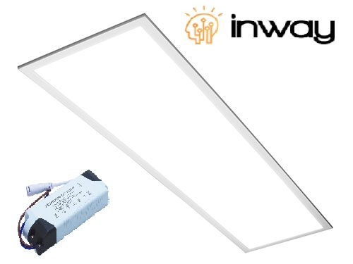 Kit Panel LED Rectangular, p/Empotrar, 72W (2x36W), 24&quot;x48&quot; (600x1200mm), 6000K Blanco Frío, 100-260Vac, Borde Blanco, Con Driver IP20