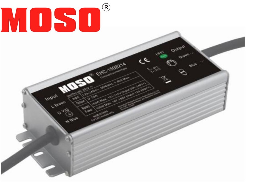 Driver p/Lámpara LED, 105W (200-240Vac, 50-100Vdc), 80W (120-200Vac, 50-77Vdc), 1050mA, IP67