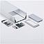 Perfil de Aluminio p/Cinta LED con PCB de 15mm, DG-S7635, Medidas: 76x35x2000mm, p/Superficie, incluye: difusor, 2 tapas terminales y 4 clip