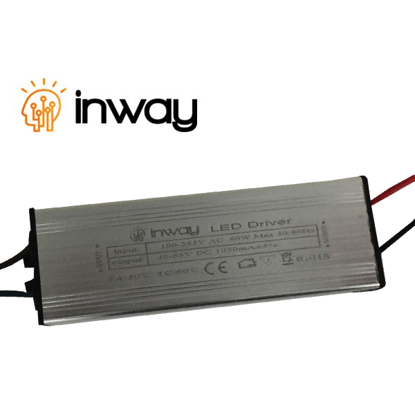Driver p/Lámpara LED, IP65, 60W, 100-265Vac, Output: 40-65Vdc, 1050mA, PF&gt;0.9