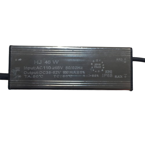 Driver p/Lámpara LED, 40W, 110-265Vac, Output: 38-62Vdc, 650mA, IP65