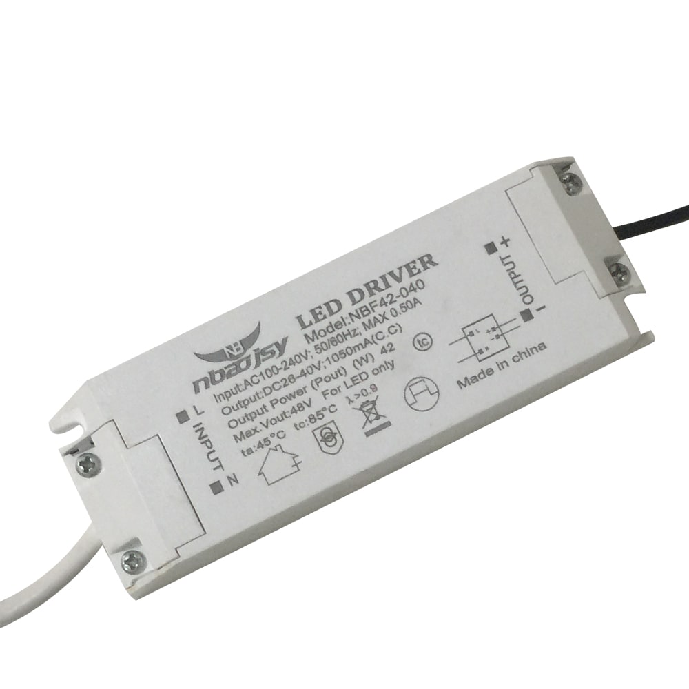 Driver p/Lámpara LED, IP20, 42W, 100-240Vac, Output: 26-40Vdc, 1050mA