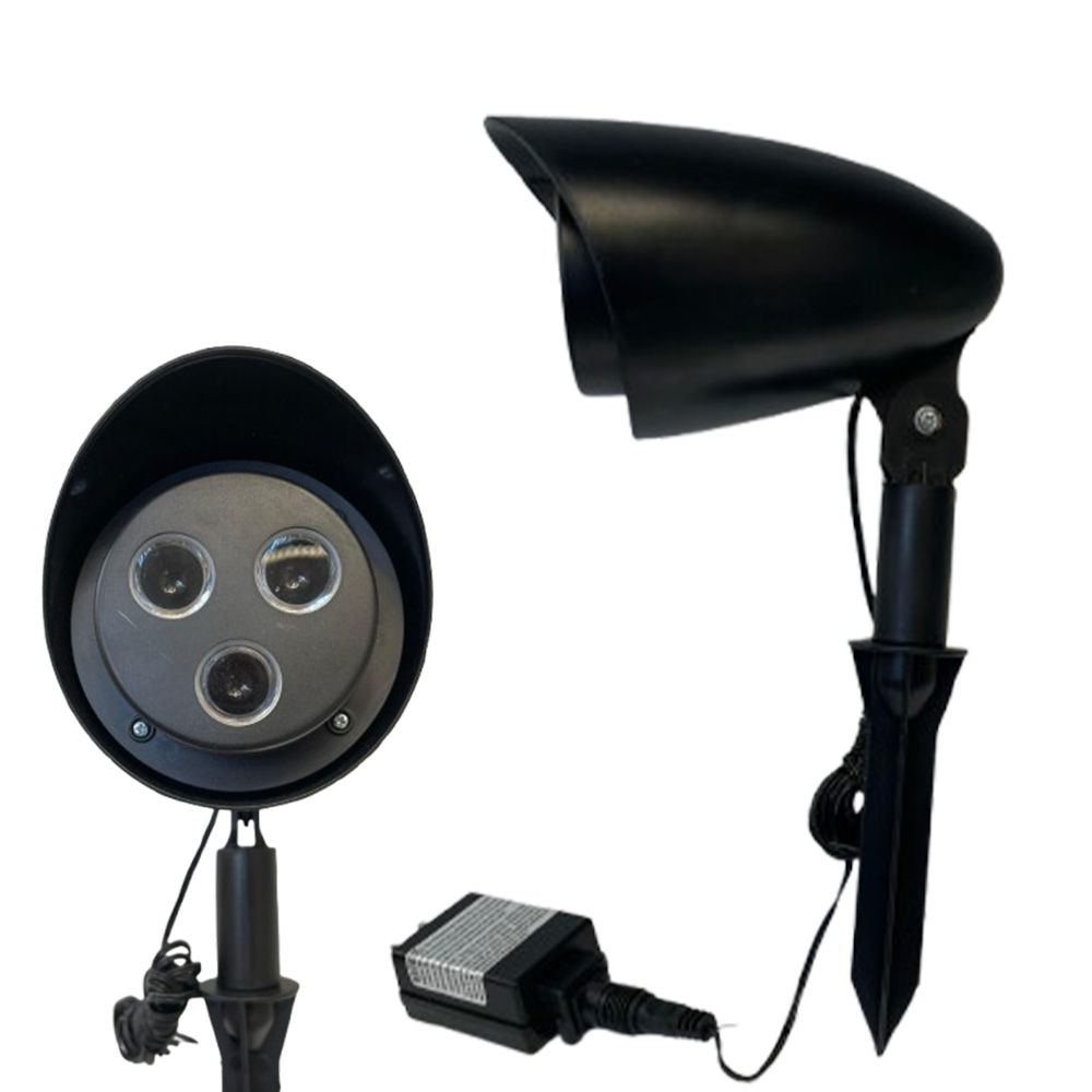 Proyector de Figuras Laser Papa Noel con Renos para Exterior, IP44, 3W, 120Vac