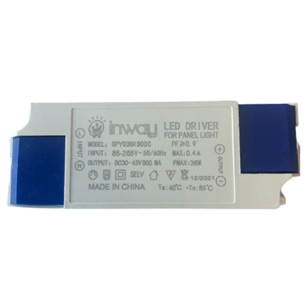 Driver p/Lámpara LED, IP20, 36W, 100-265Vac, Output: 30-42Vdc, 850mA, PF>0.90