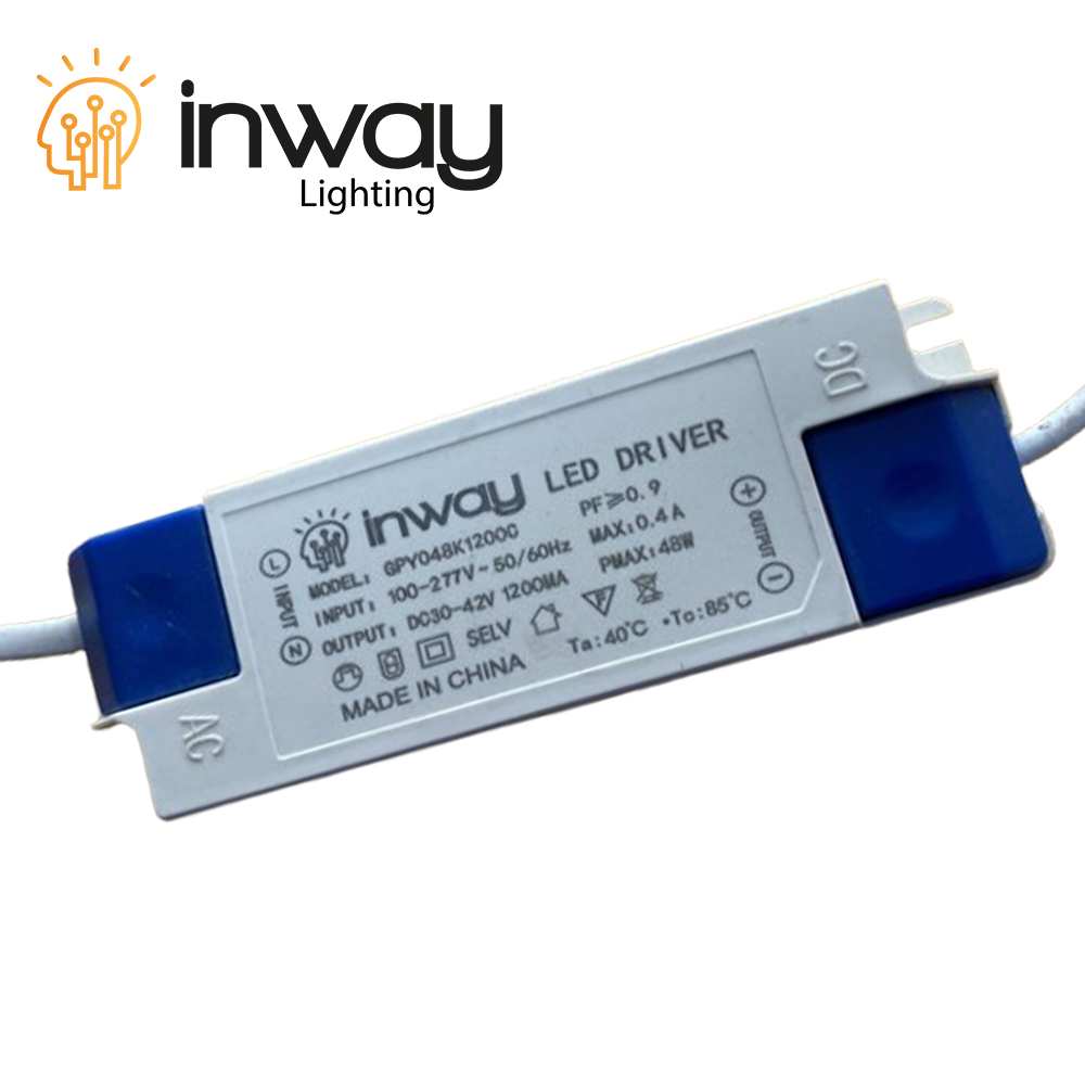 Driver p/Lámpara LED, IP20, 48W, 100-277Vac, Output: 30-42Vdc, 1200mA, PF&gt;0.9