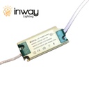 Driver p/Lámpara LED, IP20, 8-12W, 100-277Vac, Output: 25-40Vdc, 300mA