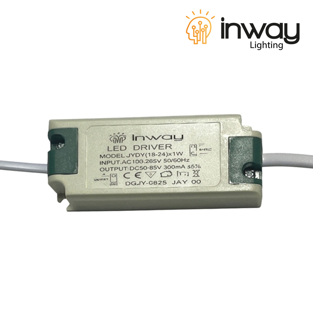 Driver p/Lámpara LED, IP20, 18-24W, 100-265Vac, Output: 50-85Vdc, 300mA