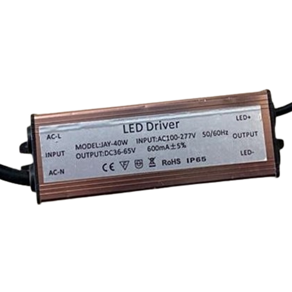 Driver p/Lámpara LED, IP65, 40W, 100-277Vac, Output: 36-65Vdc, 600mA