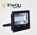 Reflector SMD Slim, 100W, 3000K Blanco Cálido, 85-265Vac, IP65, 120 Grados, Negra