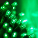 Extensión Navideña LED p/Exterior, 4W, Verde, 200LED/10Metros, 110Vac, Con cable verde de 3xφ0.15mm2, IP20