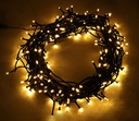 Extensión Navideña LED p/Exterior, 4W, 2700K Blanco Cálido, 200LED/10Metros, 110Vac, Con cable verde de 3xφ0.15mm2, IP44