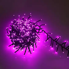 Extensión Navideña LED p/Exterior, 4W, Rosado, 200LED/10Metros, 110Vac, Con cable verde de 3xφ0.15mm2, IP44