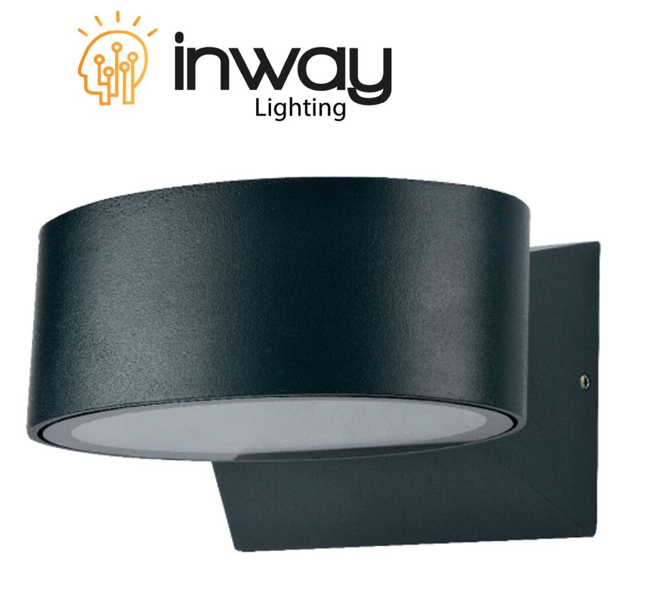 Lámpara LED de Pared (Aplique), 6W, CW 6000K, 100-265Vac, 160 Grados, Dimensiones: 110x108x70mm, IP54, Gris