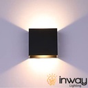 Lámpara LED de Pared p/Interior (Aplique), 2x3W, 3000K Blanco Cálido, 100-265Vac, 0-90 Grados, Dimensiones: 134.4x103.8x102mm, IP54, Gris