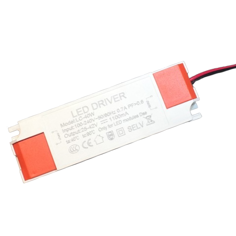 Driver p/Lámpara Lineal, IP20, 40W, 100-240Vac, Output: 25-42Vdc, 1100mA