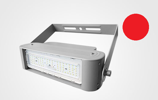 Reflector LED Modular FL2C-1, 60W, 1 Módulo,  Rojo, M16B (28pcs), 3160, 60 Grados, Luxeon 5050, 100,000 horas de vida útil, 100-277Vac, IP68, Gris