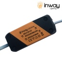 Driver p/Lámpara LED, IP20, 12-18W, 100-260Vac, Output: 45-63Vdc, 280mA