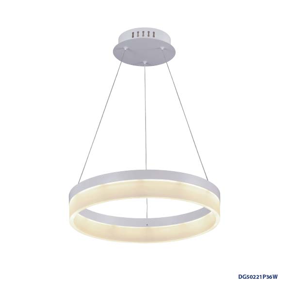 Lámpara LED Decorativa Colgante, DG50221P, 36W, 6000K Blanco Frío, 85-265Vac, Dimensiones: Φ400mm, IP20