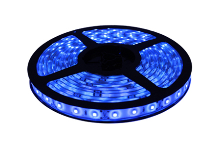 Cinta LED, SMD2835, Azul, 24Vdc, CRI≥80, Largo: 5Mts, Ancho: 8mm, 120Led/Mts, IP20