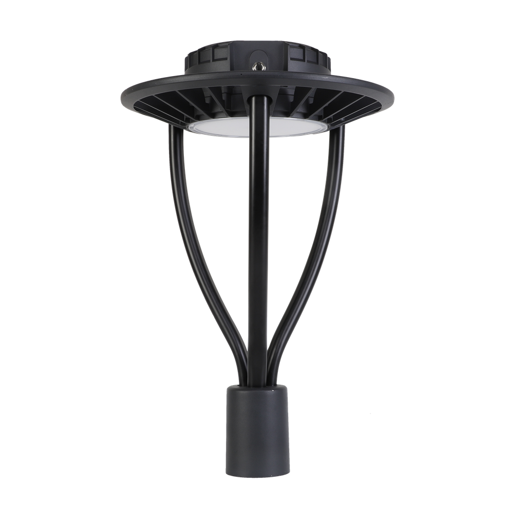 Lámpara Garden Light LED, 150W, 6000K Blanco Frío, 100-240Vac, Con Supresor de pico de 4KV, Base: 400mm, IP65, 90 Grados