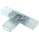 Conector p/Manguera LED SMD2835, unicolor, T, PCB 12mm y 3 ví1as