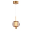 [DGPR-1025150] Lámpara LED Decorativa Colgante, DG60825P, 8W, 3000K Blanco Cálido, 85-265Vac, Dimensiones: 140x140x1500mm, IP20, Dorado
