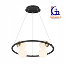[DGPR-1025169] Lámpara LED Decorativa Colgante, DG60190P, 32W, 4000K Blanco Natural, 85-265Vac, Dimensiones:  590x590x1500mm, IP20, Verde oscuro con negro