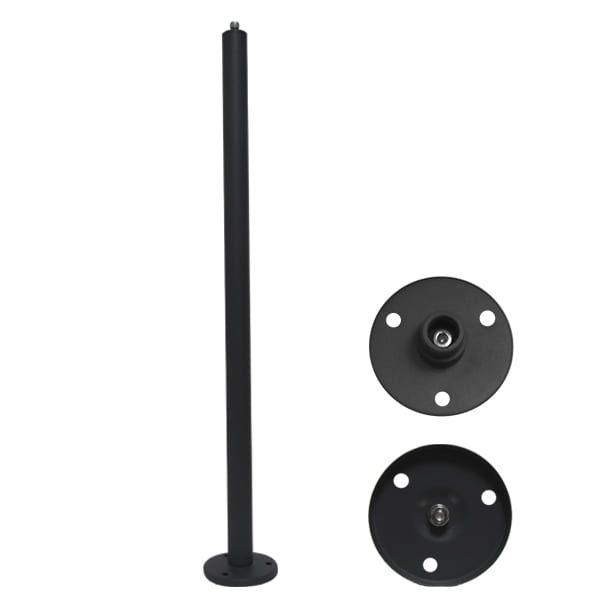 Poste tipo extension p/base circular, 516.5mm, Material: Aluminio, Gris Oscuro, Incluye: Base circular de Φ75mm