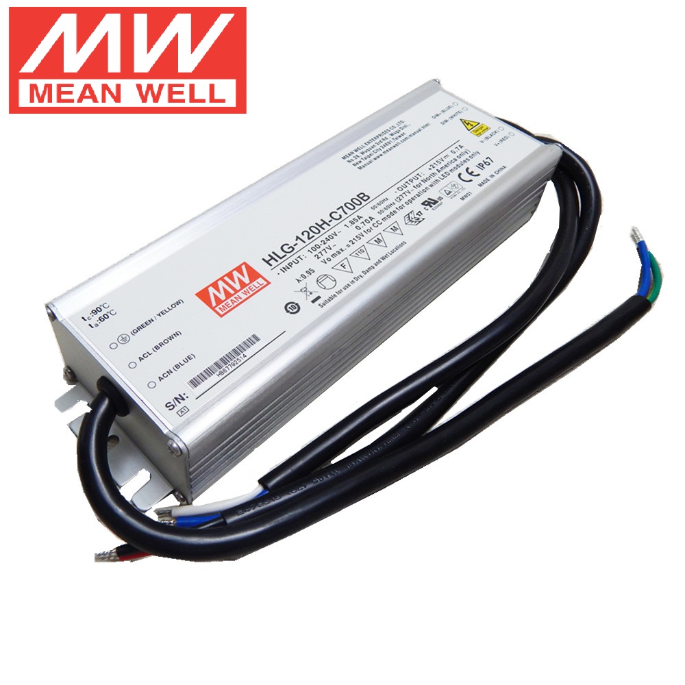 Driver p/Lámpara LED, IP67, 120W, 100-277Vac, Output: 215Vdc, 700-1850mA