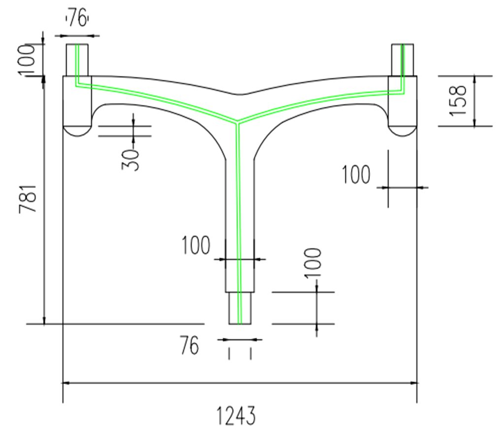 Brazo Doble p/Lámpara Garden