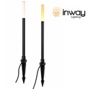 Espiga para Jardín LED, DG-1001-0100, 1.4W, 6000K Blanco Frío, 24Vdc, IP65, 110 Grados, Incluye: Poste con base, Gris Oscuro de 1200mm y estaca de aluminio DG-205, Φ45X205mm