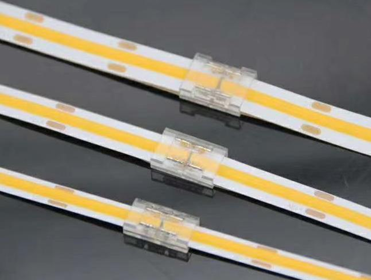 Conector p/Cinta LED tipo COB y SMD2216 para ancho (PCB) de 5mm, 2 vías