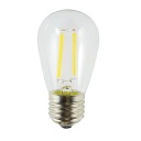 Bombilla de Filamento Vintage, Tipo S14, 2W, 6000K Blanco Frío, E27, Clear, 110-130Vac, Dimensiones: 45x85mm, IP20, 360 Grados