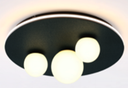 Lámpara LED Decorativa de Superficie, DG60196C, 48W, 4000K Blanco Natural, 85-265Vac, Dimensiones: 495x495x175mm, IP20, Verde oscuro con dorado