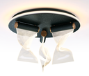 Lámpara LED Decorativa de Superficie, DG60324C, 54W, 4000K Blanco Natural, 85-265Vac, Dimensiones: 495x495x300mm, IP20, Verde oscuro con dorado
