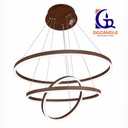 [DGPR-1026009] Lámpara LED Decorativa Colgante, DG60774P, 162W, 4000K Blanco Natural, 85-265Vac, Dimensiones: Φ(400+600+800)x1200mm, IP20, Marrón