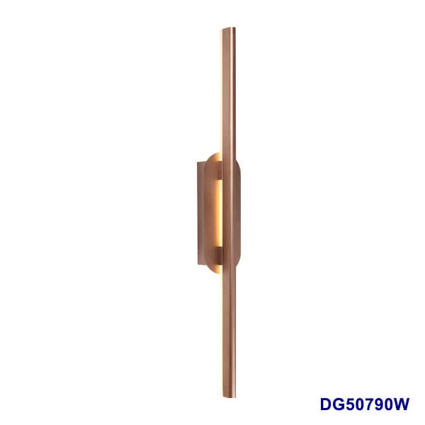 Lámpara LED Decorativa de Pared (Aplique), DG50790W, 6W, 4000K Blanco Natural, 85-265Vac, Dimensiones: 70x50x380mm, IP20, Dorado
