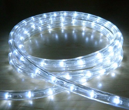 Manguera LED de Navidad de 3 pin, 110Vac, IP65, 6000K Blanco Frío, 36Led/Mts, 360 Grados