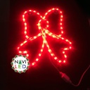 Adorno Navideño 2D en Manguera LED p/exterior tipo lazo, Rojo, 110Vac, Dimensiones: 35x31.5cm, Con Power Cord