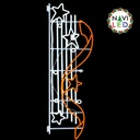 [DGPR-1026119] Adorno Navideño 2D en Manguera LED p/exterior tipo DG-022, amarillo + blanco, 110Vac, Dimensiones: 67x210cm, Con Power Cord