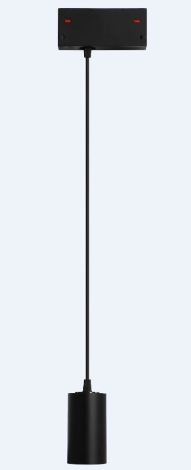 Lámpara Colgante Magnética LED p/Riel de 40mm de ancho, 12W, 2.36"(60mm), 6000K Blanco Frío, 100-260Vac, Dimmable, Instalación: Empotrar o Superficie, 36 Grados, Negra